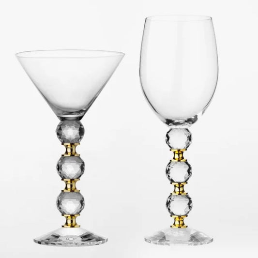 "Duke and Duchess" Diamond Crystal Glass Set